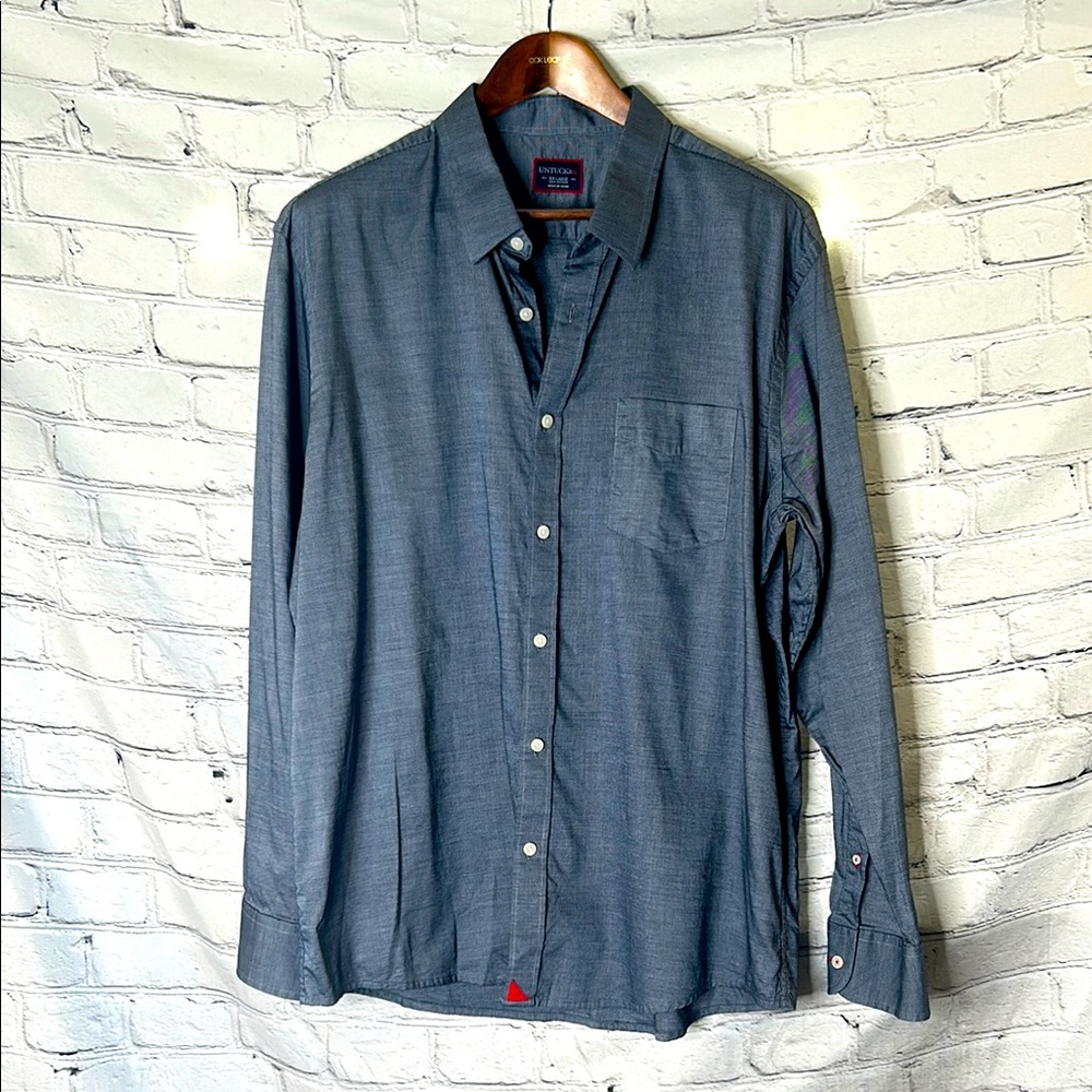 UNTUCKit Navy Blue Long Sleeve Button Down Shirt
Size XX-Large